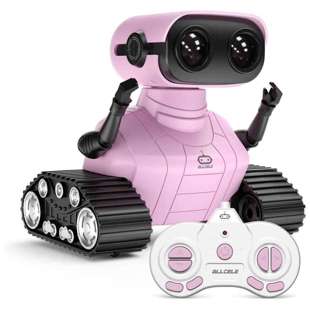 ALLCELE Robô Educativo Inteligente Eletrônico e Recarregável p, Crianças 3 Anos ou Mais, Rosa
