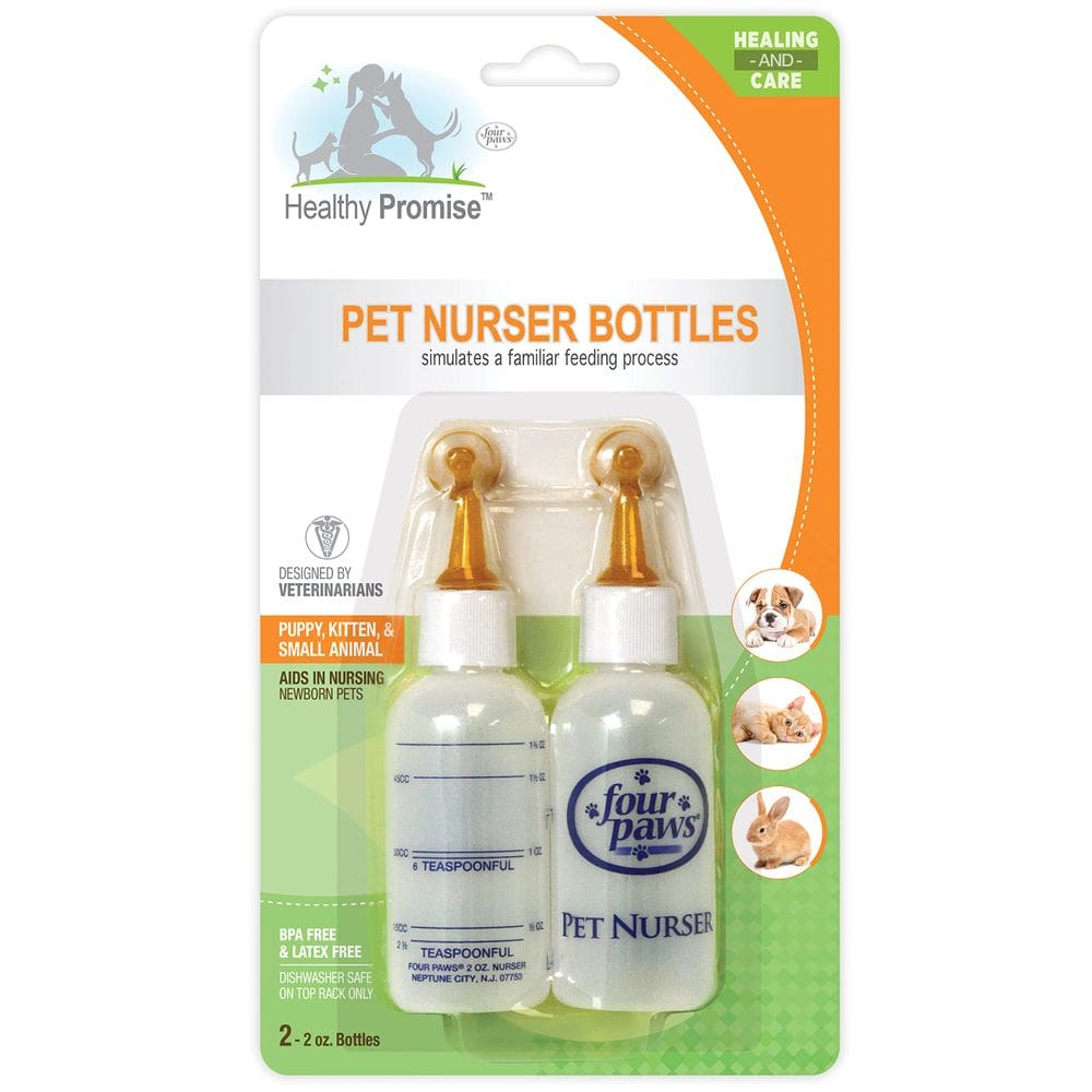 Mamadeiras para amamentação para animais de estimação Four Paws, 60 ml, pacote com 2
