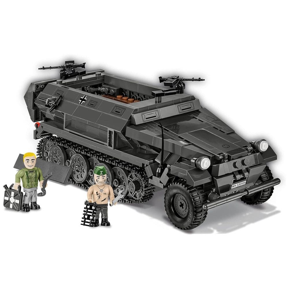 Kit de Construção Carro Blindado Sd.Kfz 251 1 Ausf.A da Segunda Guerra Mundial com 592 Peças, COBI, Preto