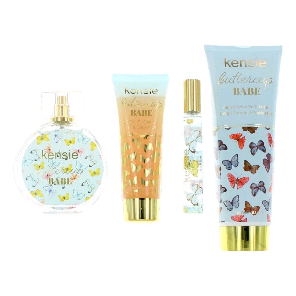 Conjunto de perfume de presente Kensie Buttercup Babe para mulheres - 4 peças