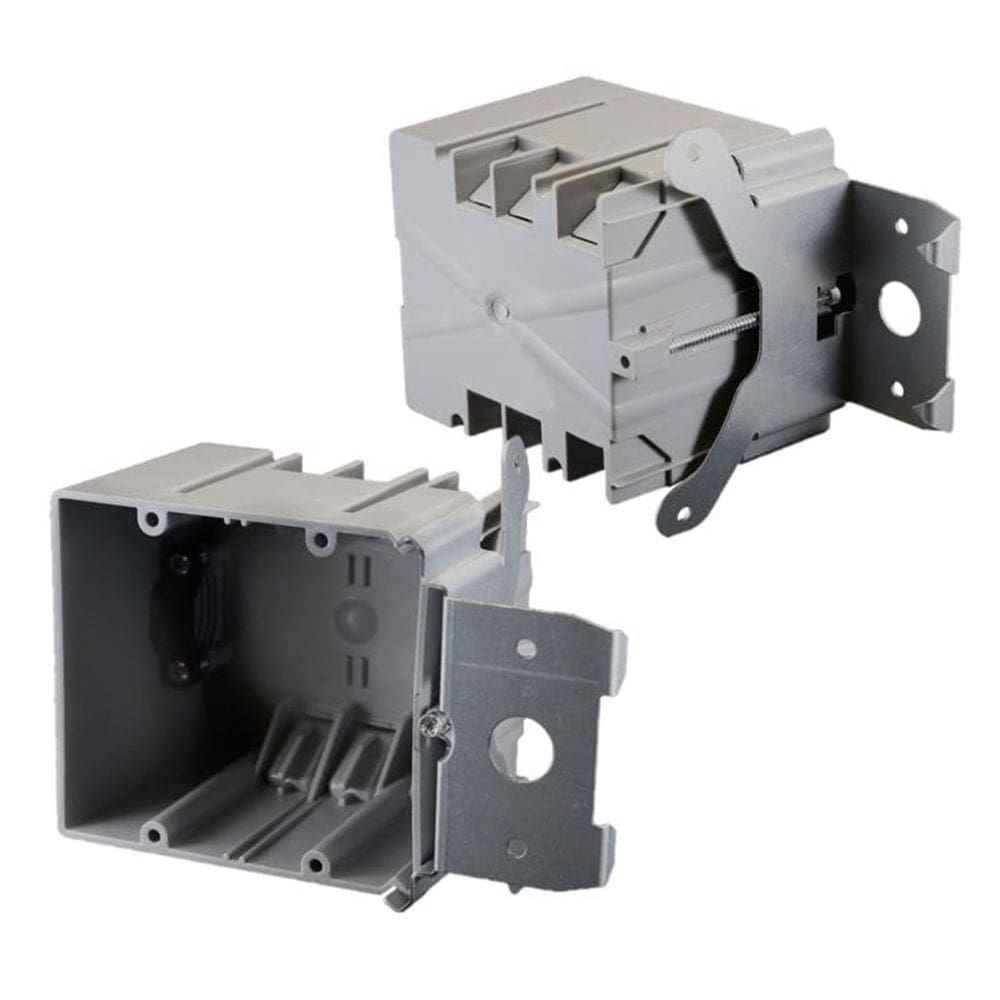 Caixa de saída Cantex 3012614 PVC de 2 gangues cinza 34 polegadas cúbicas