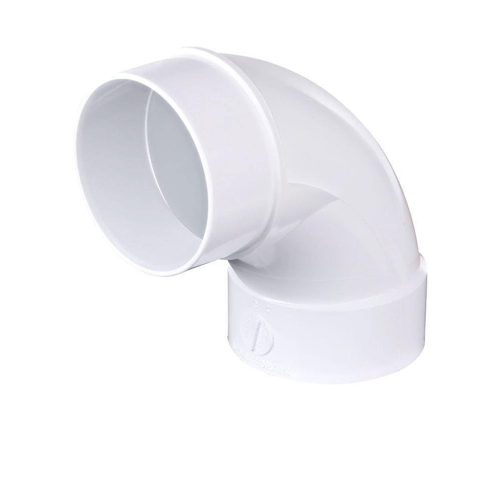 Cotovelo NDS PVC 90° com giro longo de 10 cm, cubo x cubo de 4 polegadas