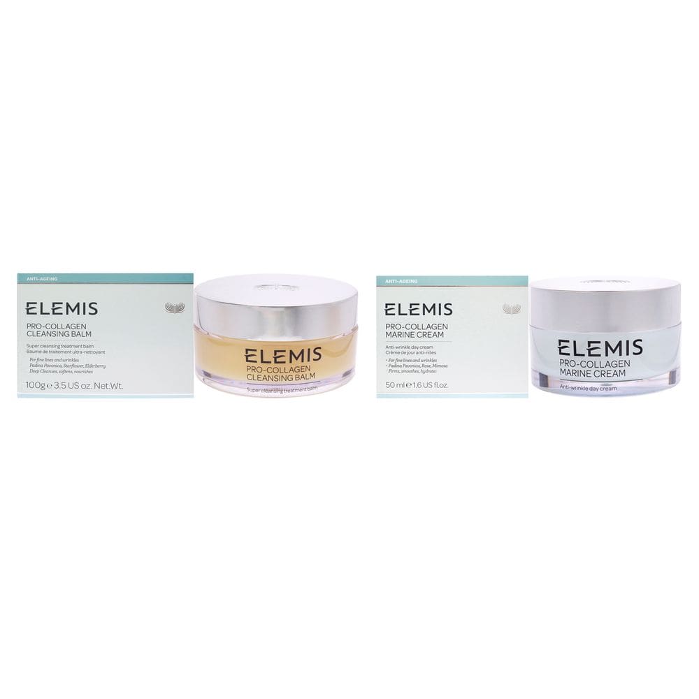 Kit de cuidados com a pele Elemis Pro-Collagen, creme marinho e bálsamo de limpeza