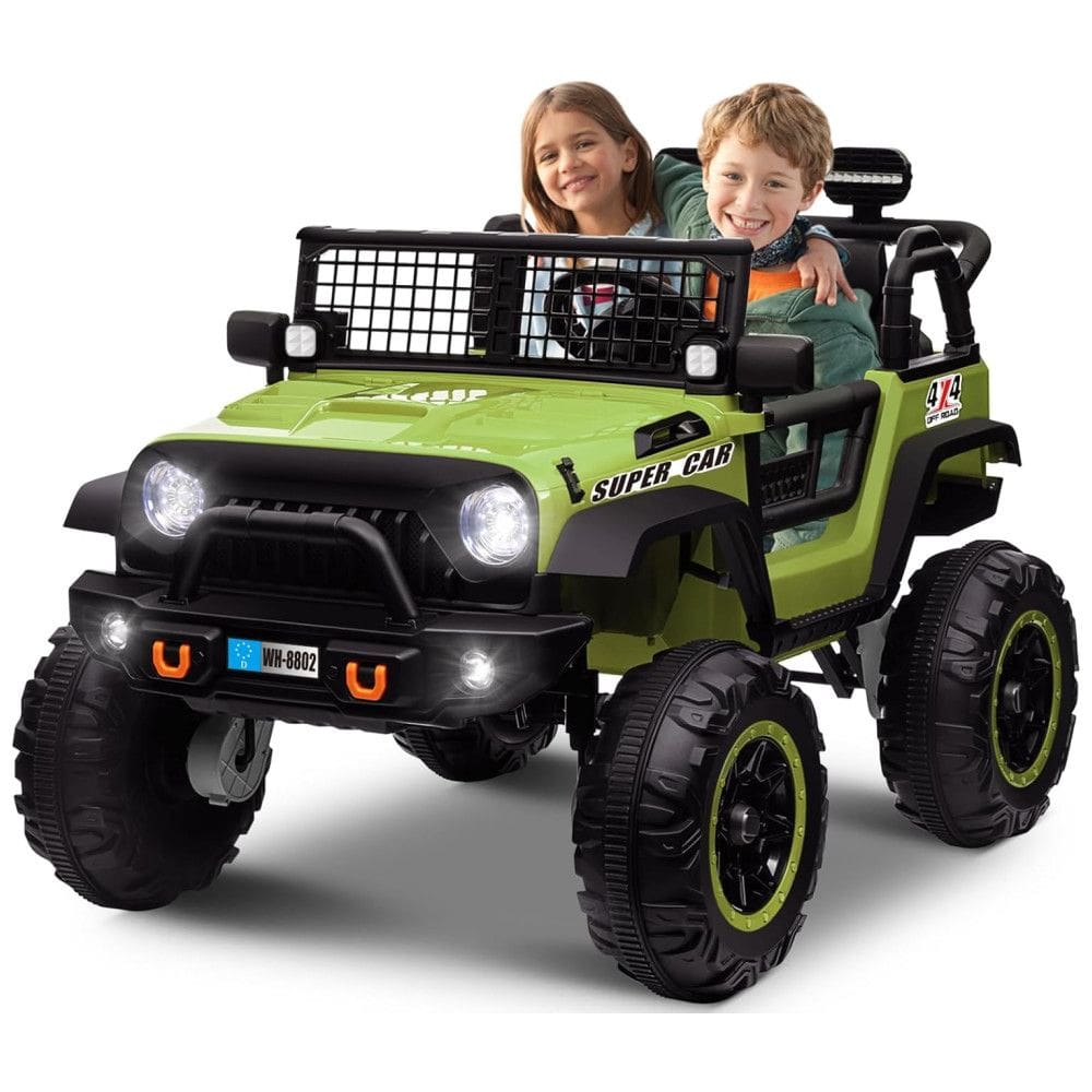 Carro Elétrico Infantil a Bateria 2 Lugares com Assento de 50 centímetros, 4 Amortecedores, Música, Luz LED e Controle Remoto, 24V, OTTARO