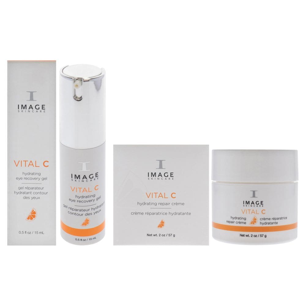 Kit de creme reparador hidratante e gel para os olhos Skincare Image Vital C