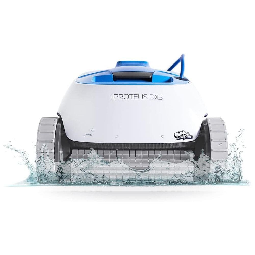 Robô Limpador de Piscina com Escalada em Parede e Escova de Lavagem Potente, Dolphin Proteus DX3, Branco