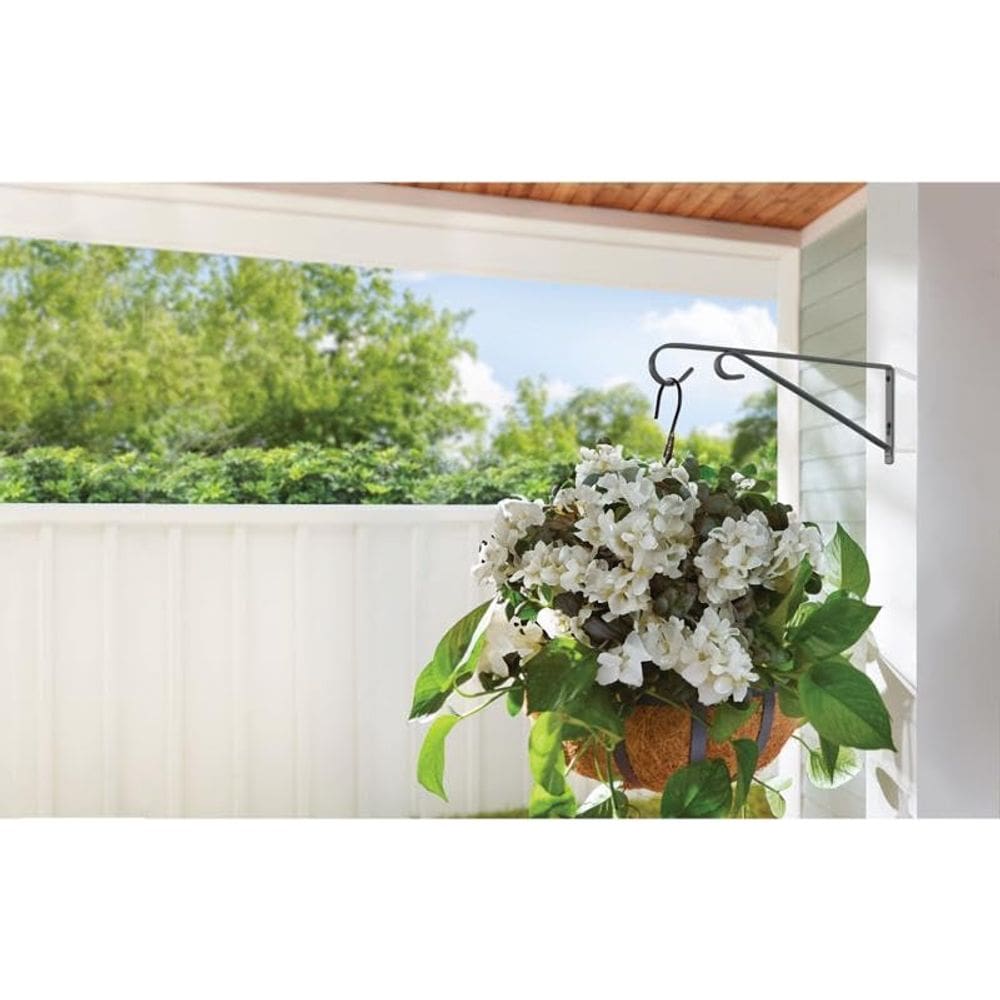 Plant Hanger Living Accents, laço de aço preto de 15 cm