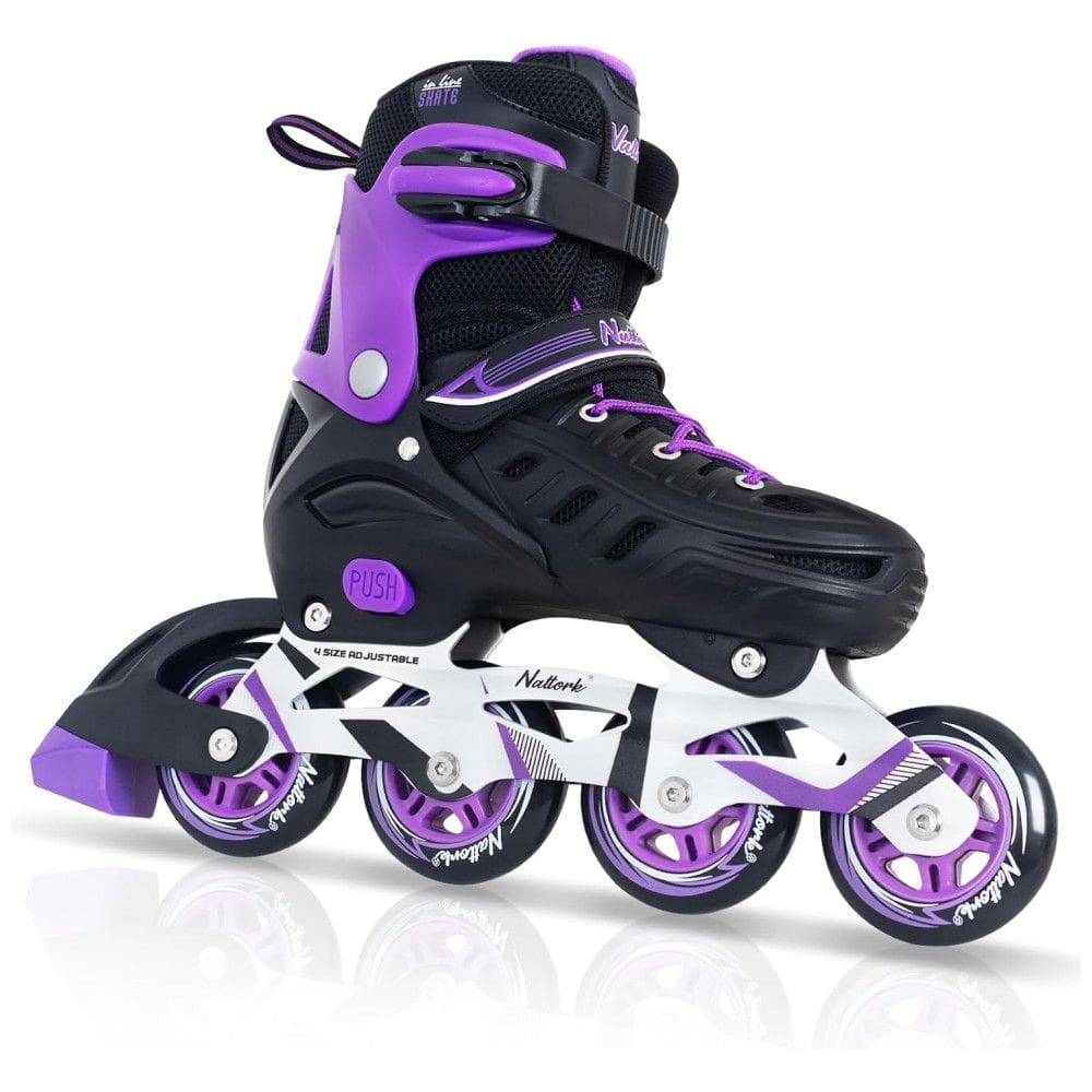 Patins Regulável e Ajustável para Crianças e Adultos, Tam BR 40 a 43, Nattork, Roxo