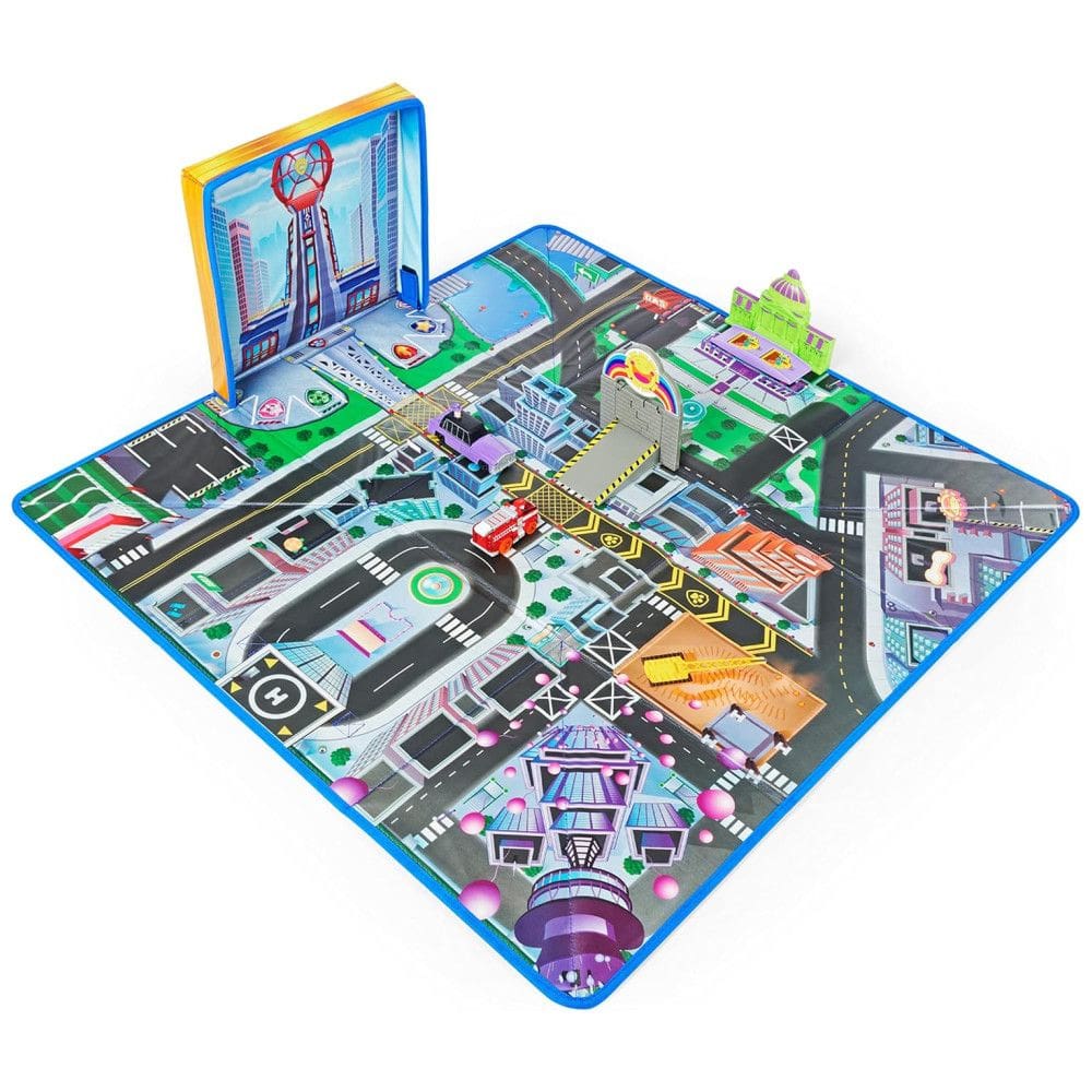Tapete de Jogo do Filme True Metal Adventure City, Escala 1:55 com 2 Carros Exclusivos Spin Master para Crianças Acima de 3 Anos
