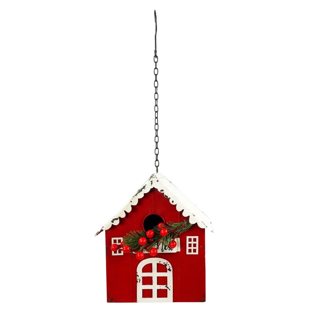 Celeiro suspenso Birdhouse Alpine Corporation, 23 cm de altura, vermelho