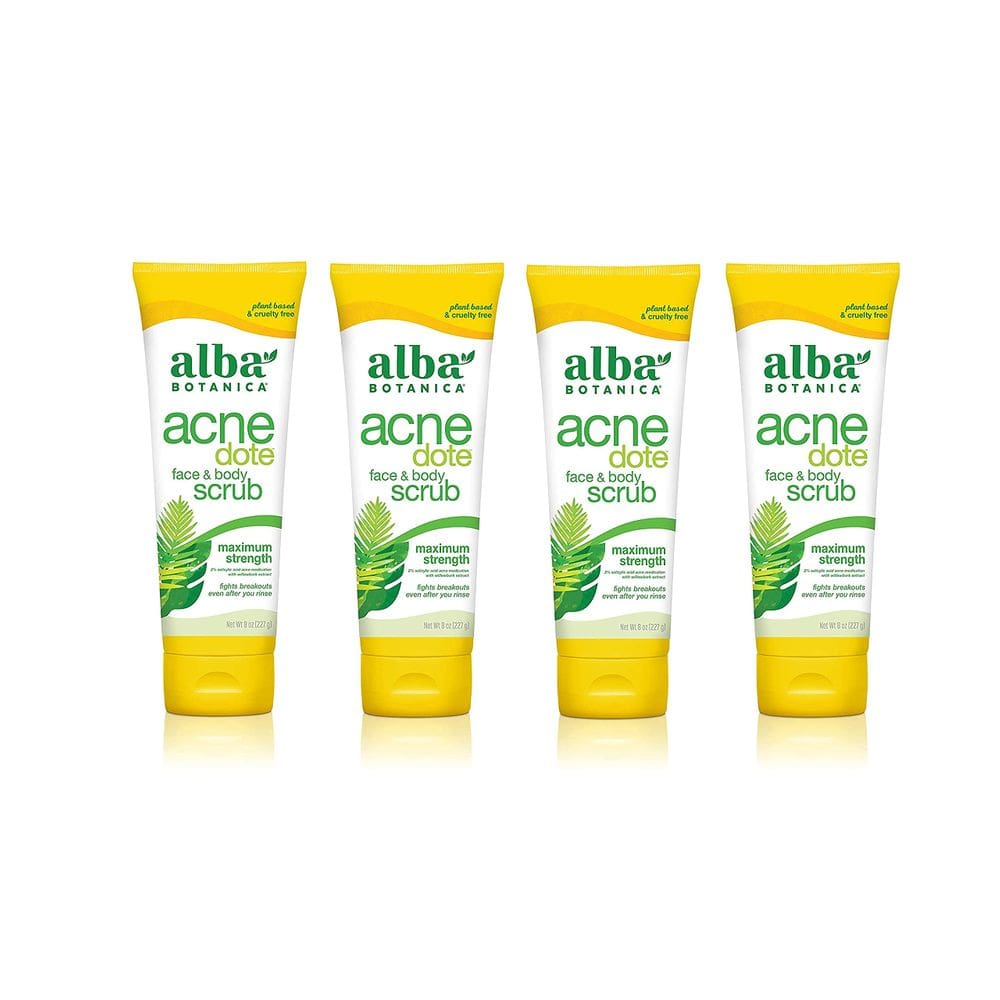 Esfoliante facial e corporal Alba Botanica Acnedote 240 ml (pacote com 4)