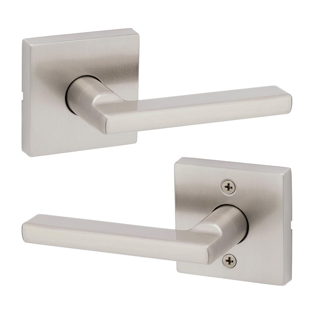 Maçaneta de porta Kwikset Halifax Interior Passage Satin Nickel