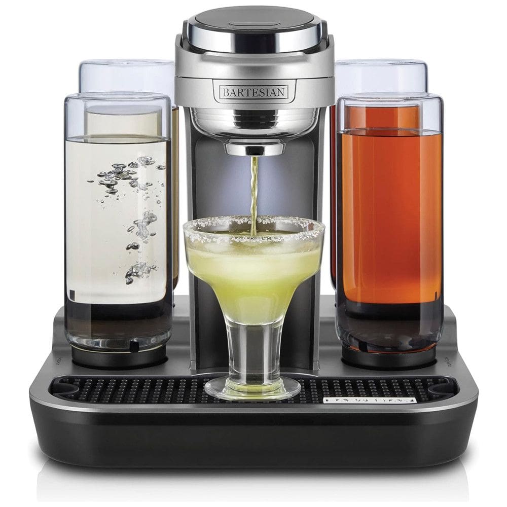 Máquina de Coquetel Profissional, 5 Garrafas de Vidro Premium, Bartesian 55306, Cinza