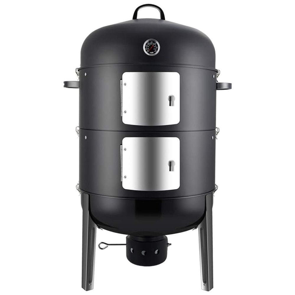 Churrasqueira a Carvão Portátil e Compacto serve até 8 Pessoas, REALCOOK, Preto