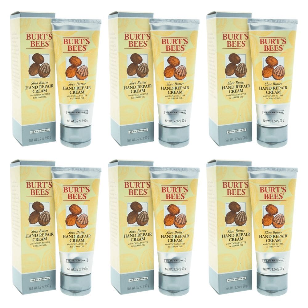 Creme reparador de mãos Burts Bees, manteiga de karité, pacote com 6