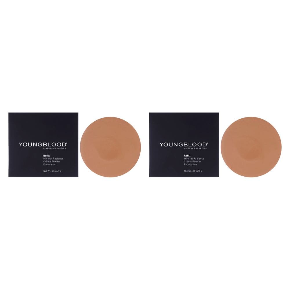 Creme em pó Foundation Youngblood Mineral Radiance, caramelo