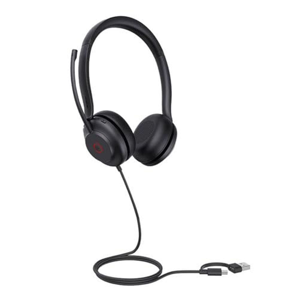 Fone de ouvido com fio Yealink UH35 Dual USB com microfone com cancelamento de ruído