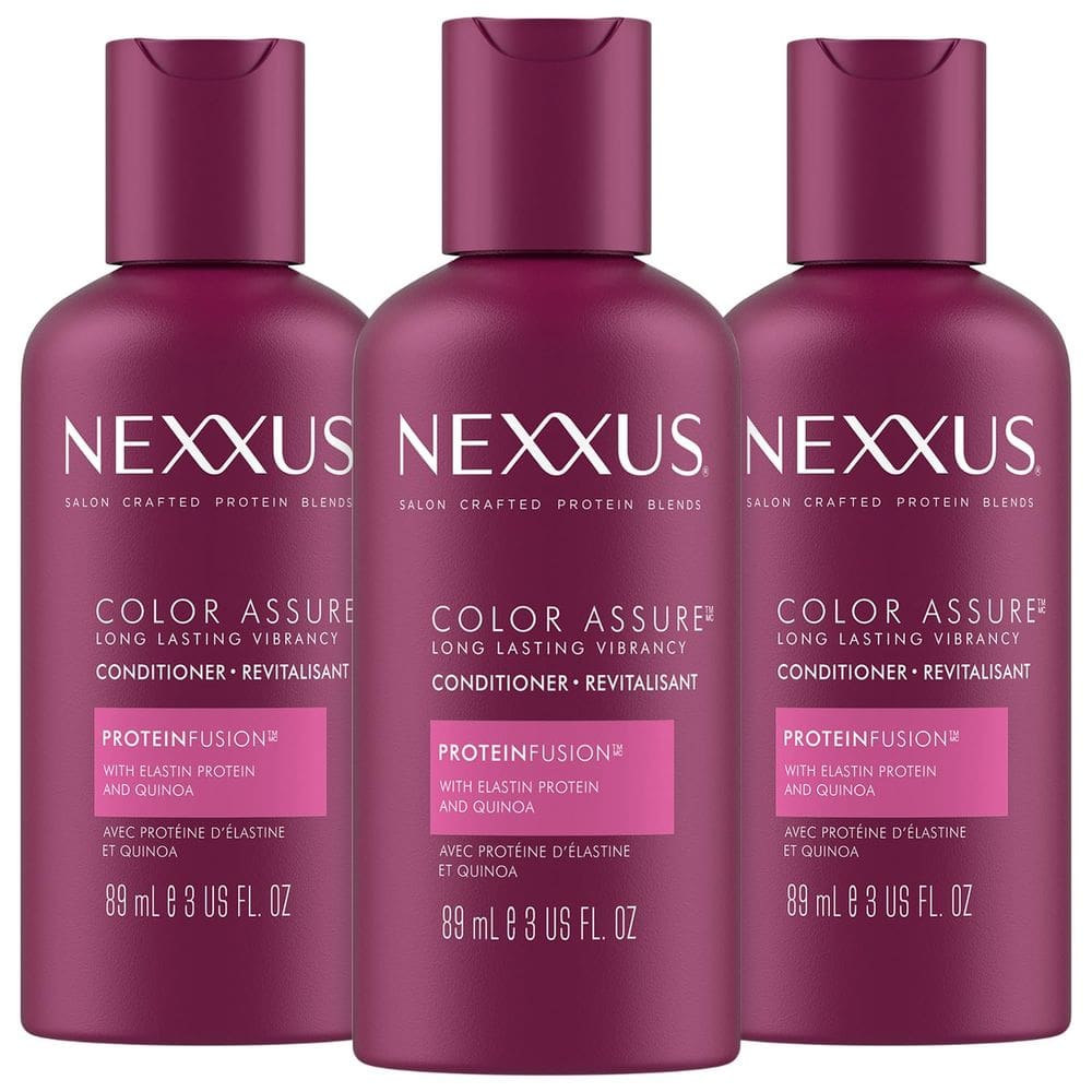 Condicionador Nexxus Color Assure Travel Size 90ml, pacote com 3