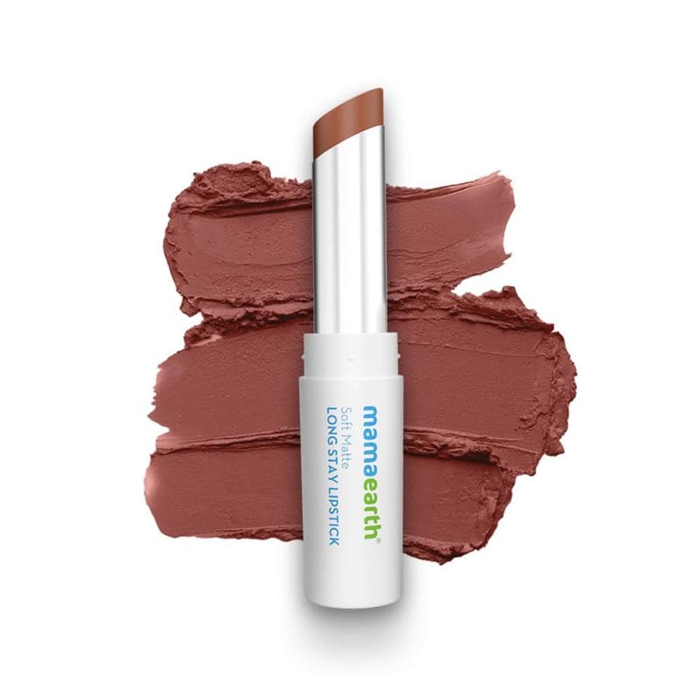 Batom Mamaearth Soft Matte Hydrating Mocha Brown 3,5 g