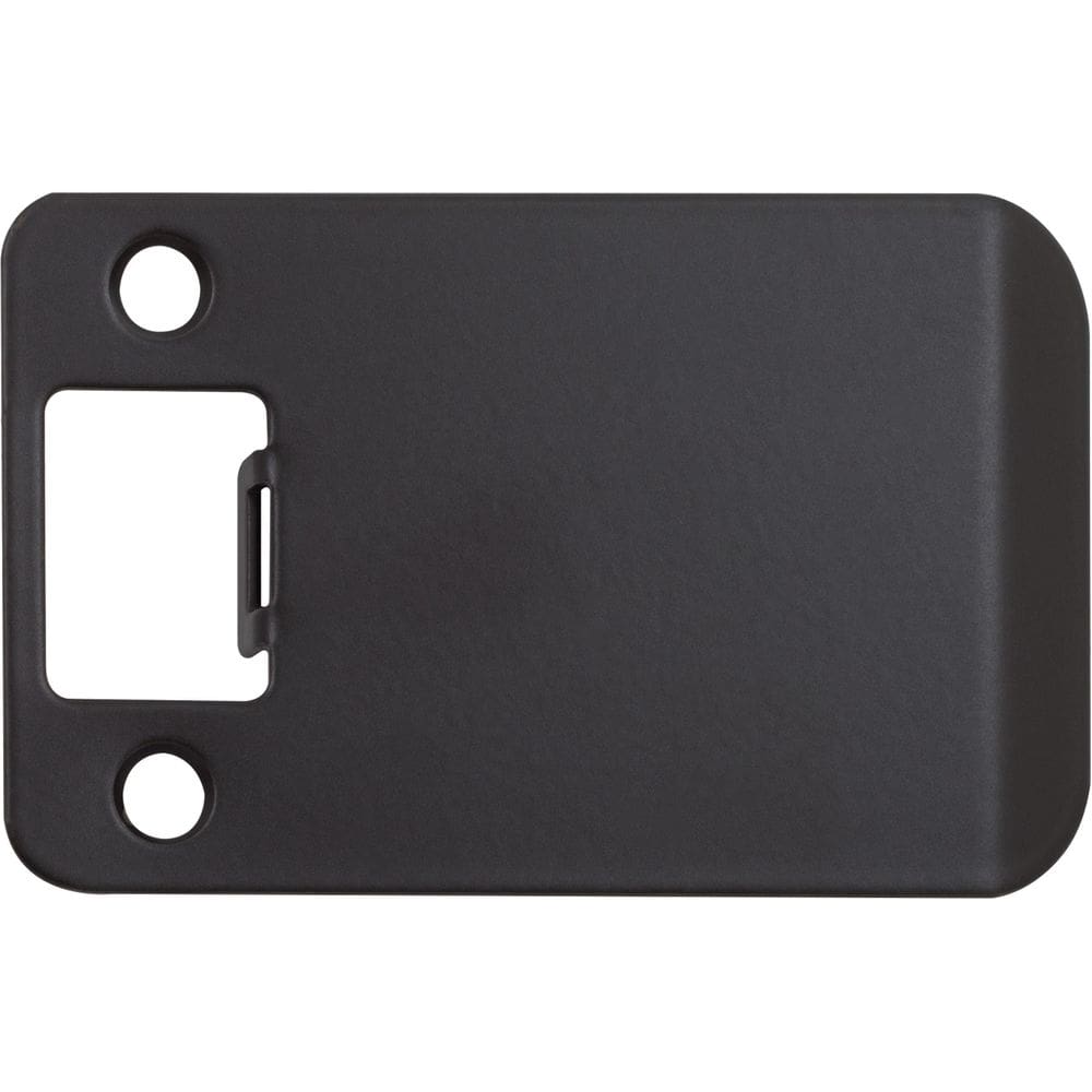 Strike Plate Stone Harbor Hardware, canto redondo, preto fosco