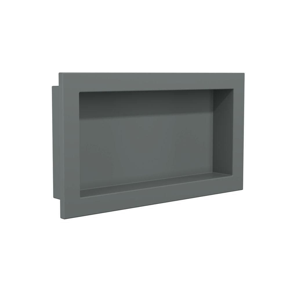 Nicho Para Banheiro Pedra 37x67cm Chumbo Fosco