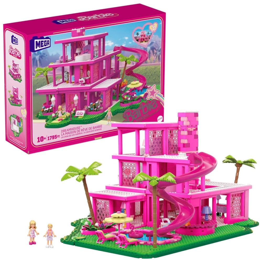 Réplica DreamHouse com 1795 Peças para Construção, Inclui Barbie, Ken e Acessórios para Colecionadores, Barbie