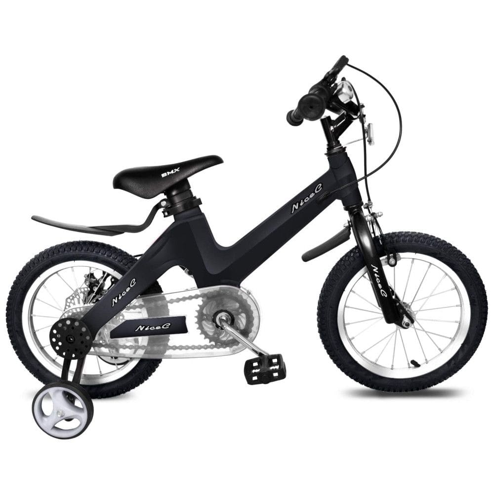 Bicicleta Infantil BMX com Rodas de Apoio, NICE C, Preto