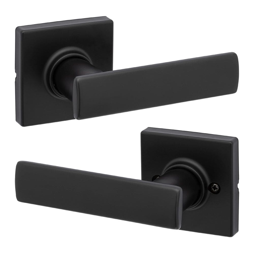 Maçaneta de porta Kwikset Breton Interior Passage Lever Matte Black