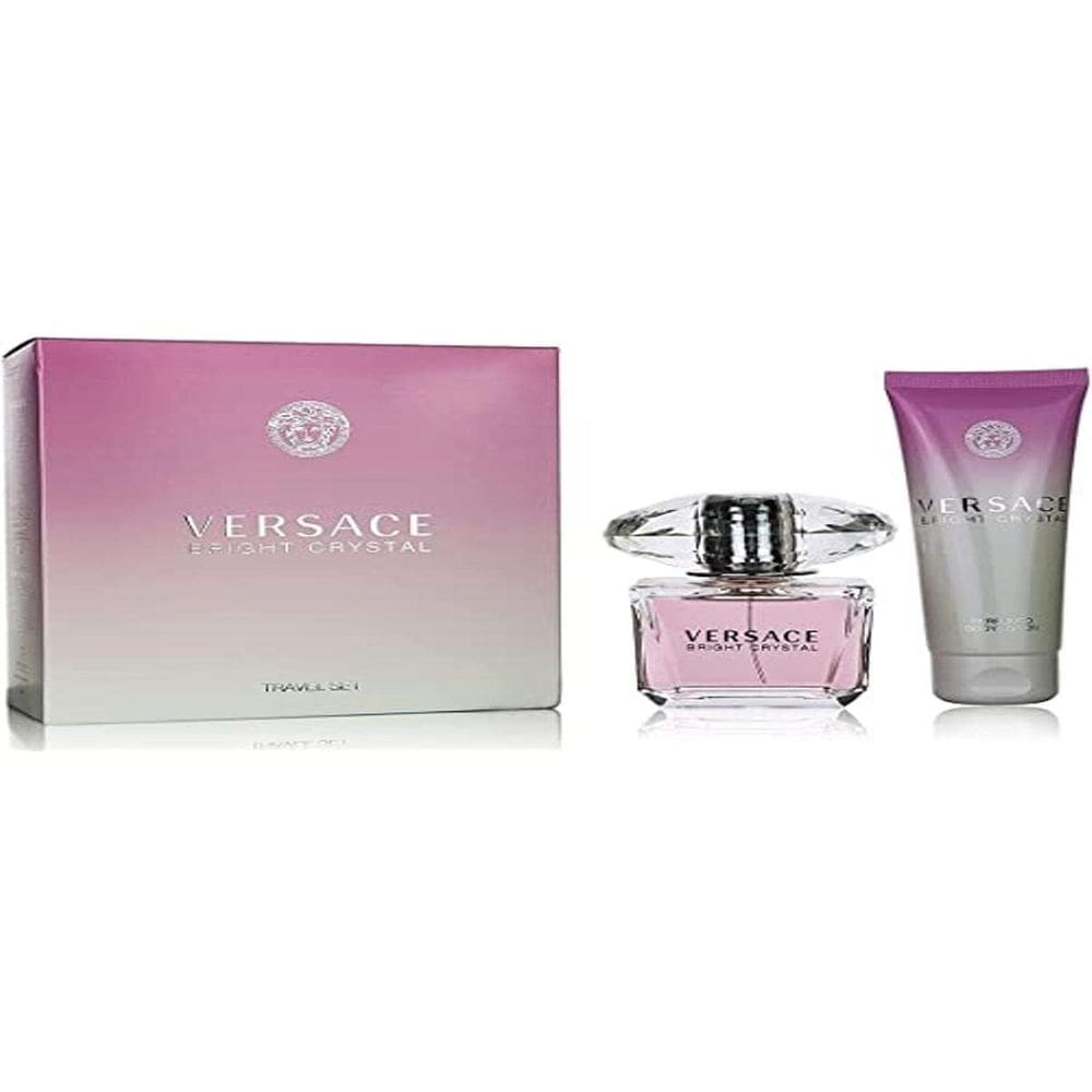 Conjunto de presente Perfume Versace Bright Crystal Eau de Toilette para mulheres