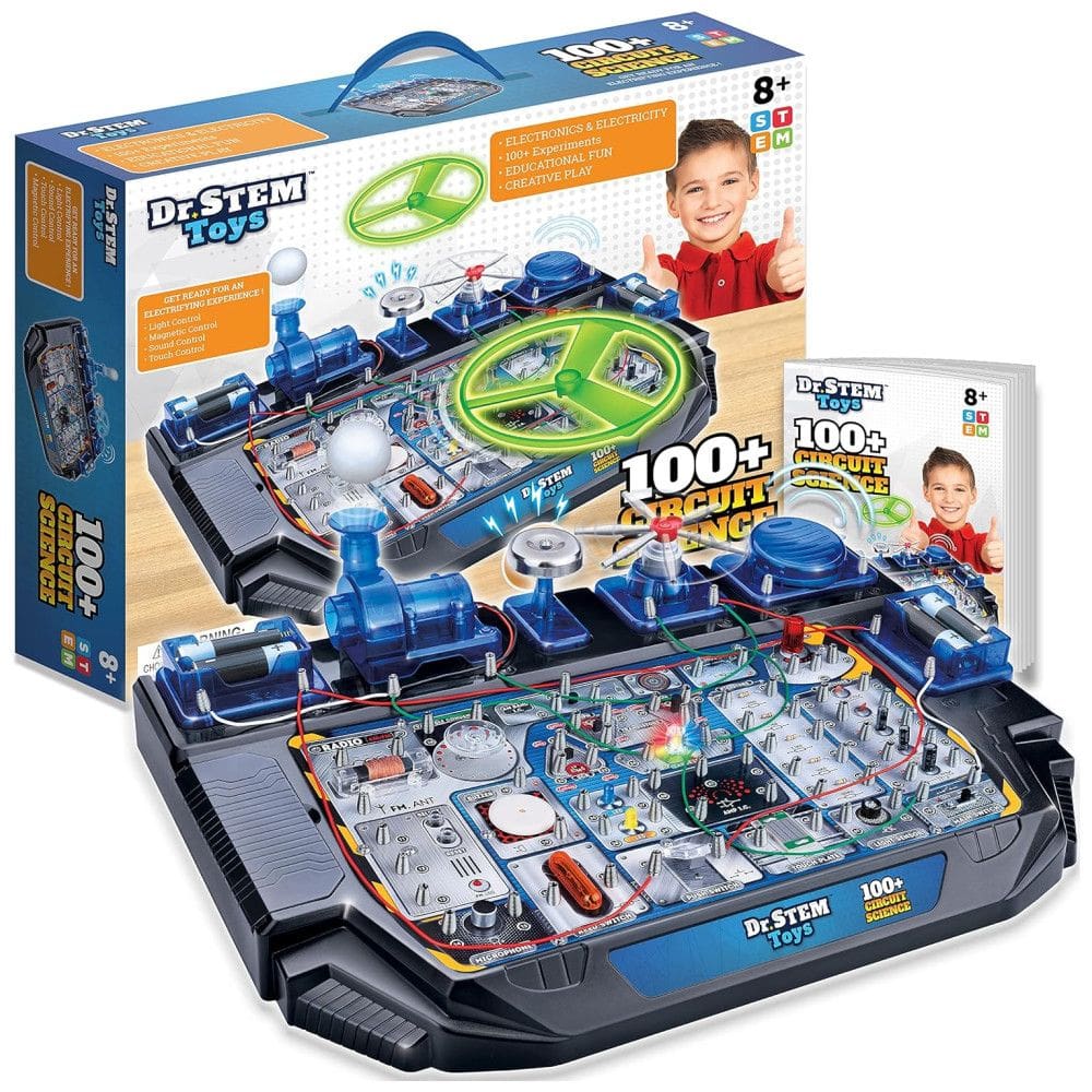Kit de Ciência do Circuito Dr. STEM Toys Mais de 100 Experimentos Elétricos com Luzes, Sons e Ação