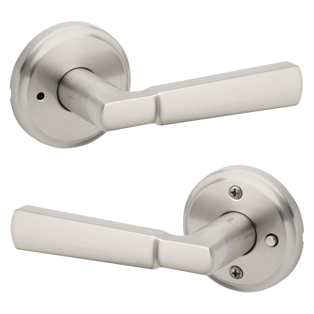 Fechadura de privacidade sem chave de níquel acetinado Kwikset Perth