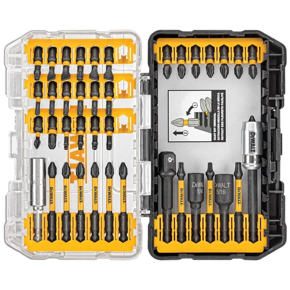 Conjunto de Pontas de Chave de Fenda com Estojo, 40 Peças, DEWALT DWA2T40IR, Amarelo