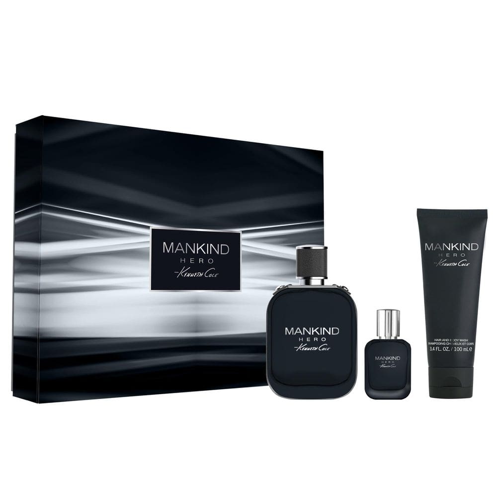 Perfume Kenneth Cole Mankind Hero Eau de Toilette 100mL x 2+ Sabonete para cabelo e corpo 100mL