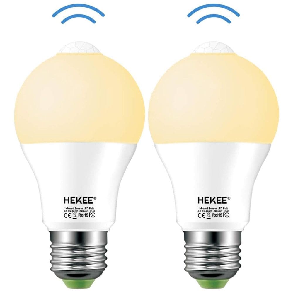 Motion Lâmpada LED Sensor de Movimento 810LM, 9W, 2 Un, Bivolt, HEKEE, Branco