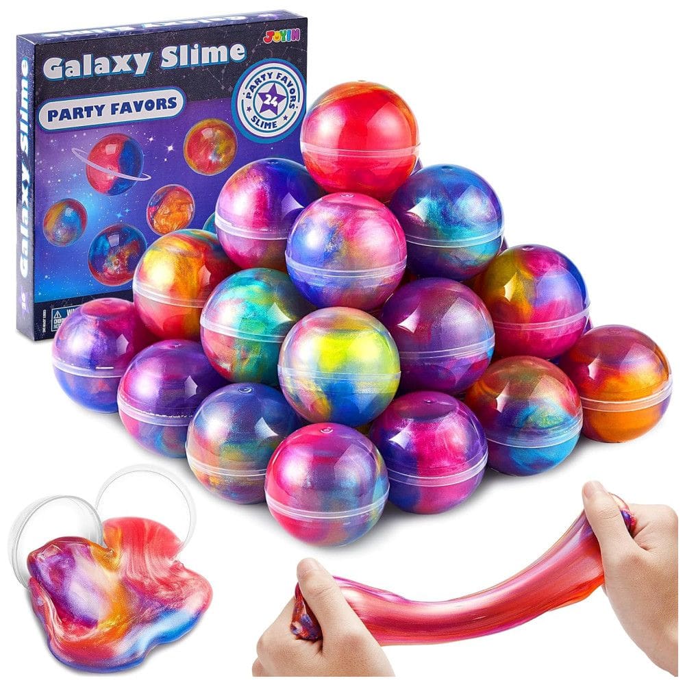 Kit com 24 Bolas de Slime Galáxia Ideal para Lembrancinhas de Festa, JOYIN