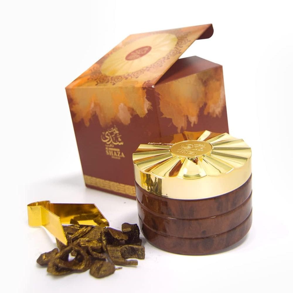 Incenso árabe Bukhoor Al Haramain Shaza Dhahab Oudh Maal Attar