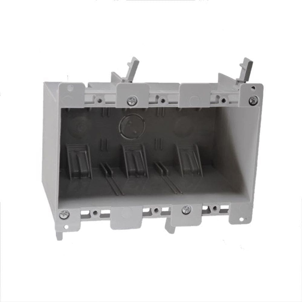 Caixa de saída Cantex 3012617 3 gangues retangular PVC cinza