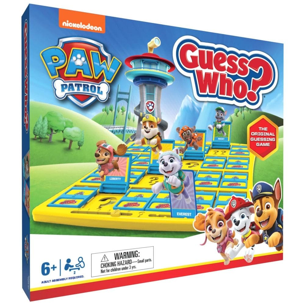Jogo de Tabuleiro Patrulha Canina, Adivinha Quem? com Chase, Rochoso e Skye para Crianças Acima de 6 Anos e Família, USAOPOLY.