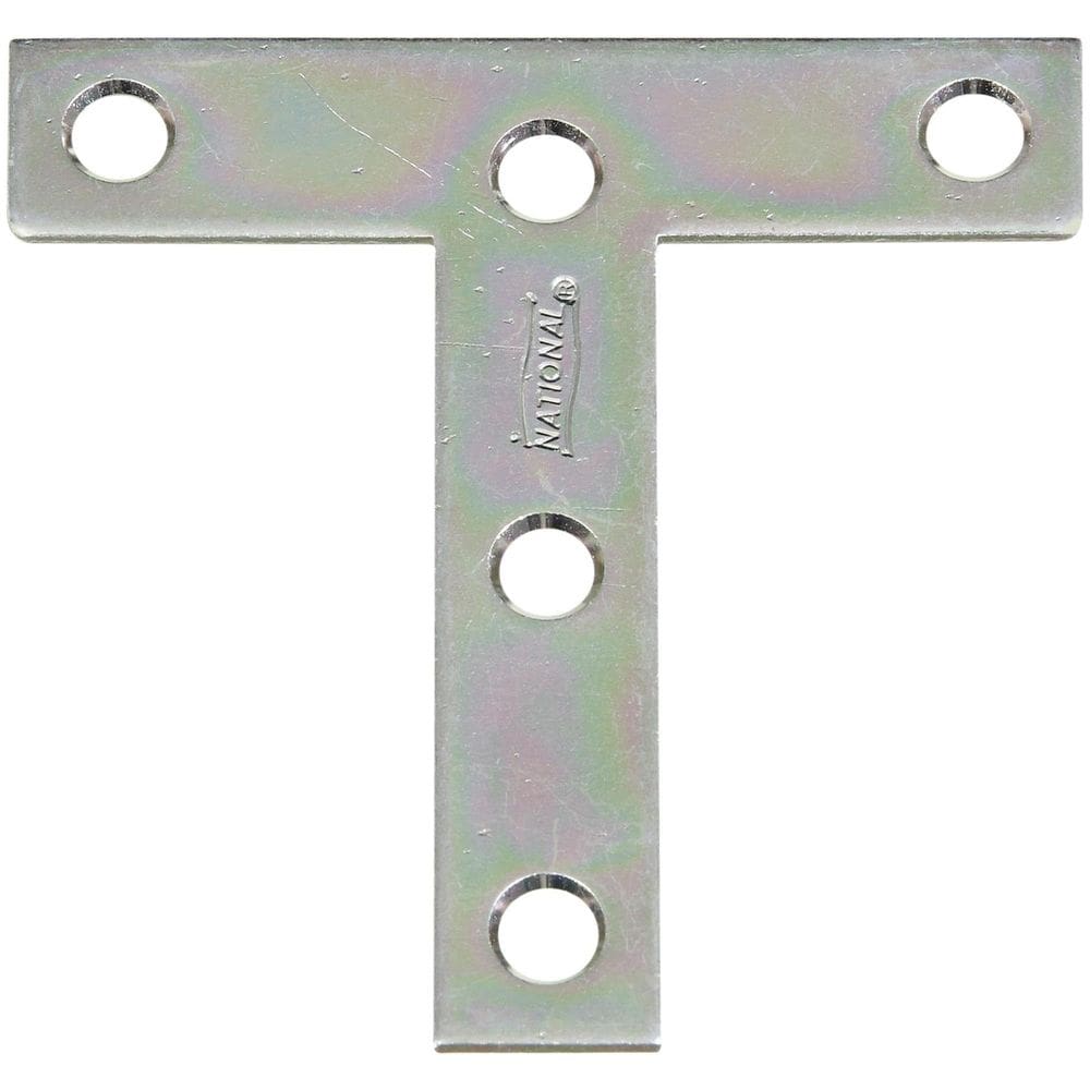 Placa T National Hardware N266-429 Zinco 7,5x7,5 cm