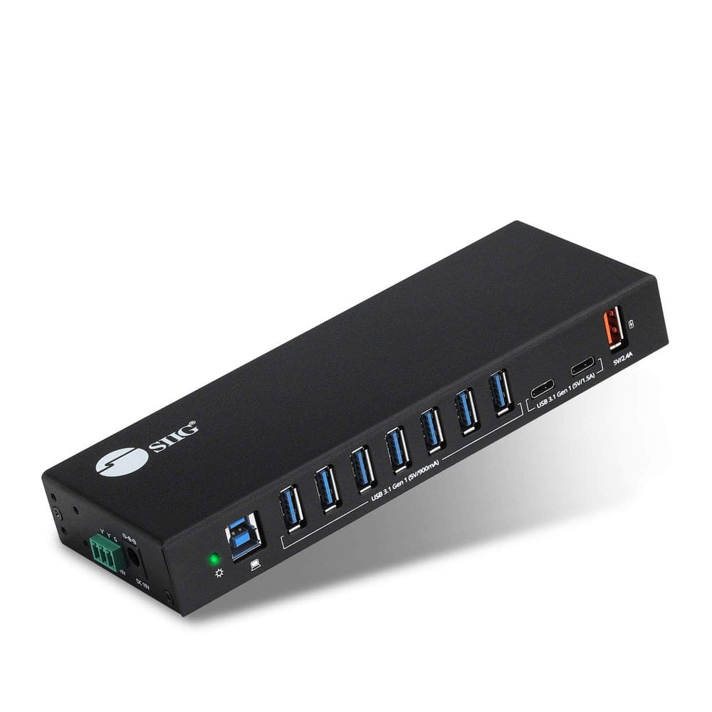 Hub USB SIIG ID-US0811-S1 10 portas alimentado por USB 3.1 Gen 1