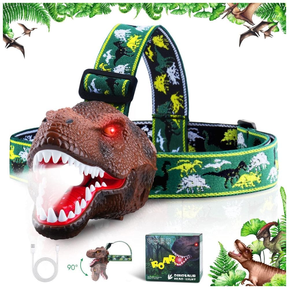 Lanterna Infantil Recarregável de Dinossauro com LED para Crianças Acima de 3 Anos, Dysaim