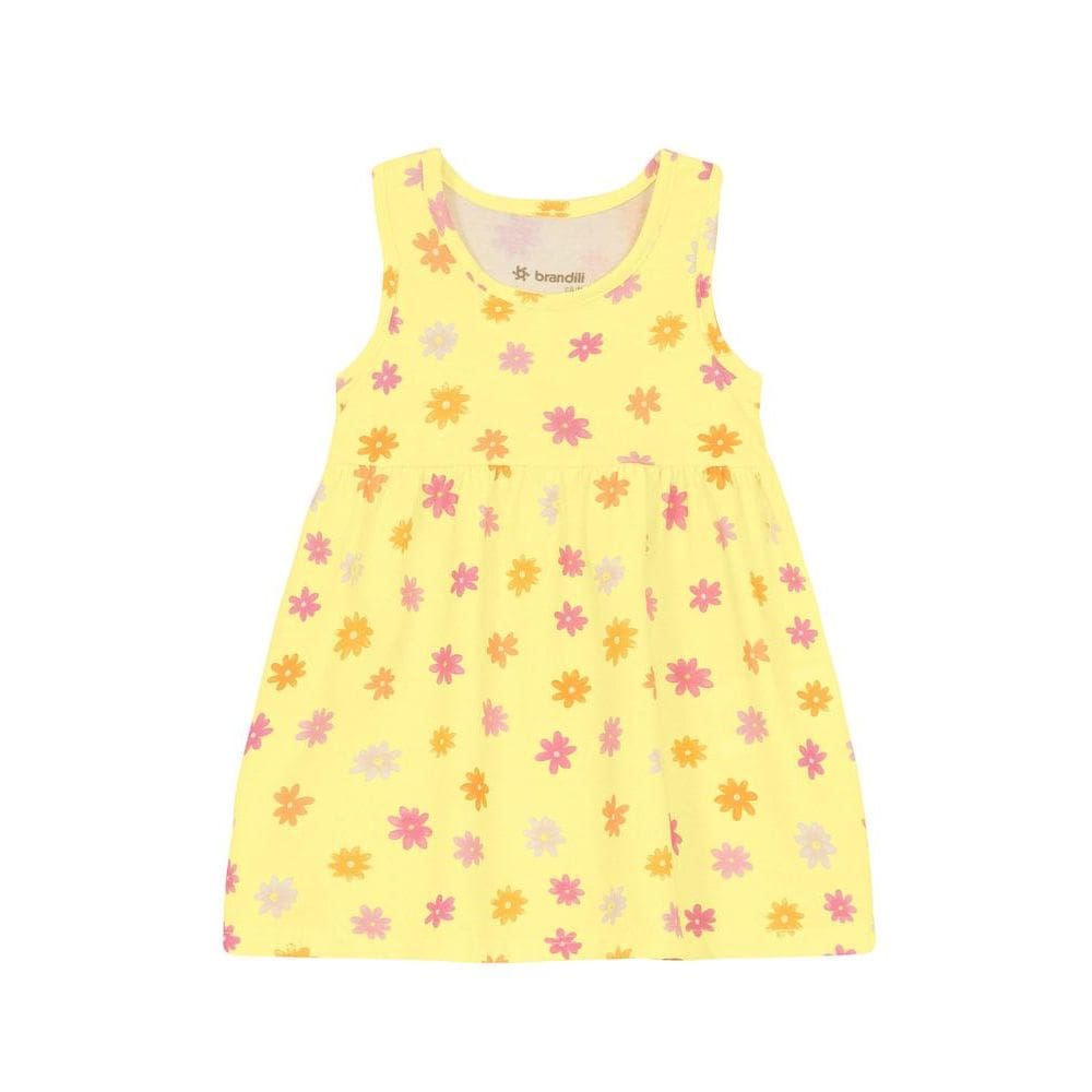 Vestido bebê menina colorido de flores Brandili