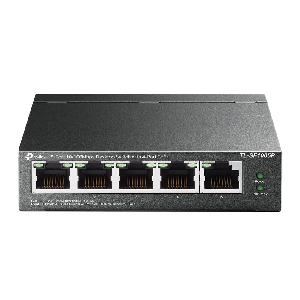 Comutador PoE TP-Link TL-SF1005P 5 portas Fast Ethernet 67W