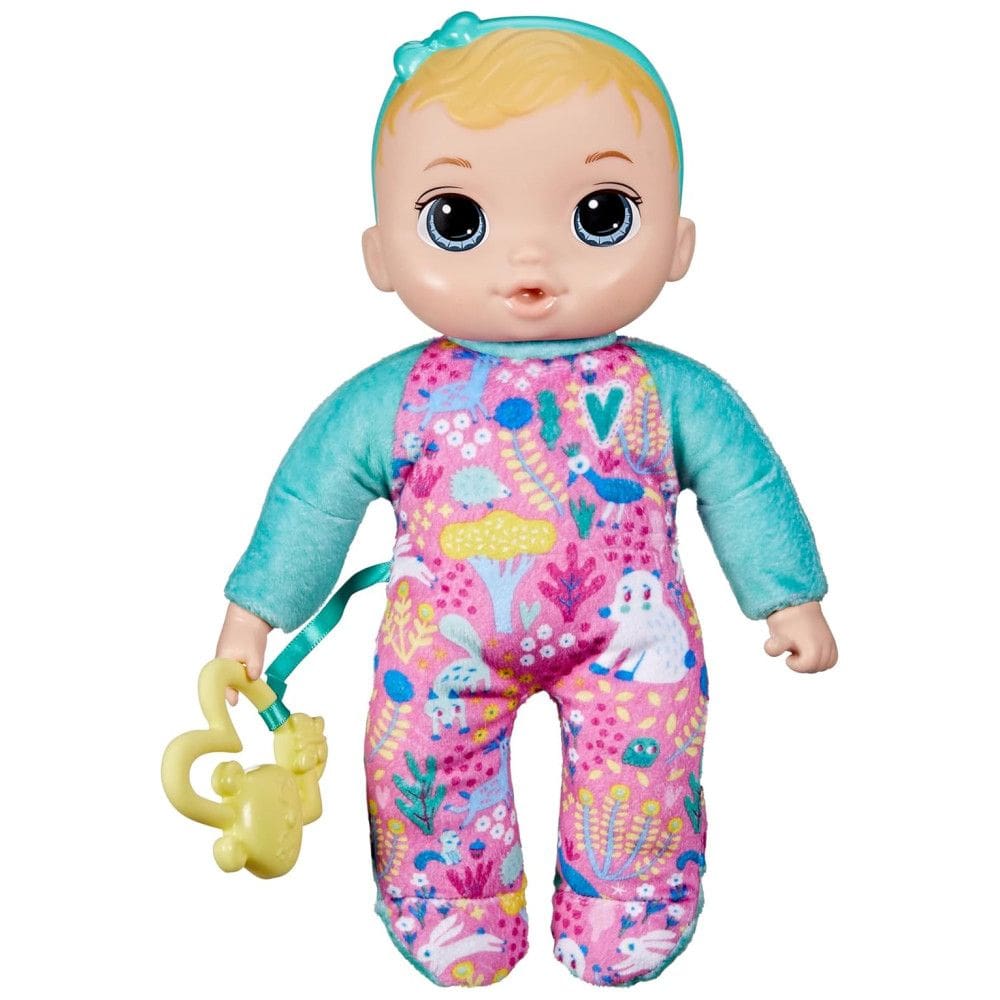 Boneca Macia e Fofa 27 cm com Acessório de Mordedor para Crianças Acima de 3 Anos, Baby Alive, Cabelo Loiro