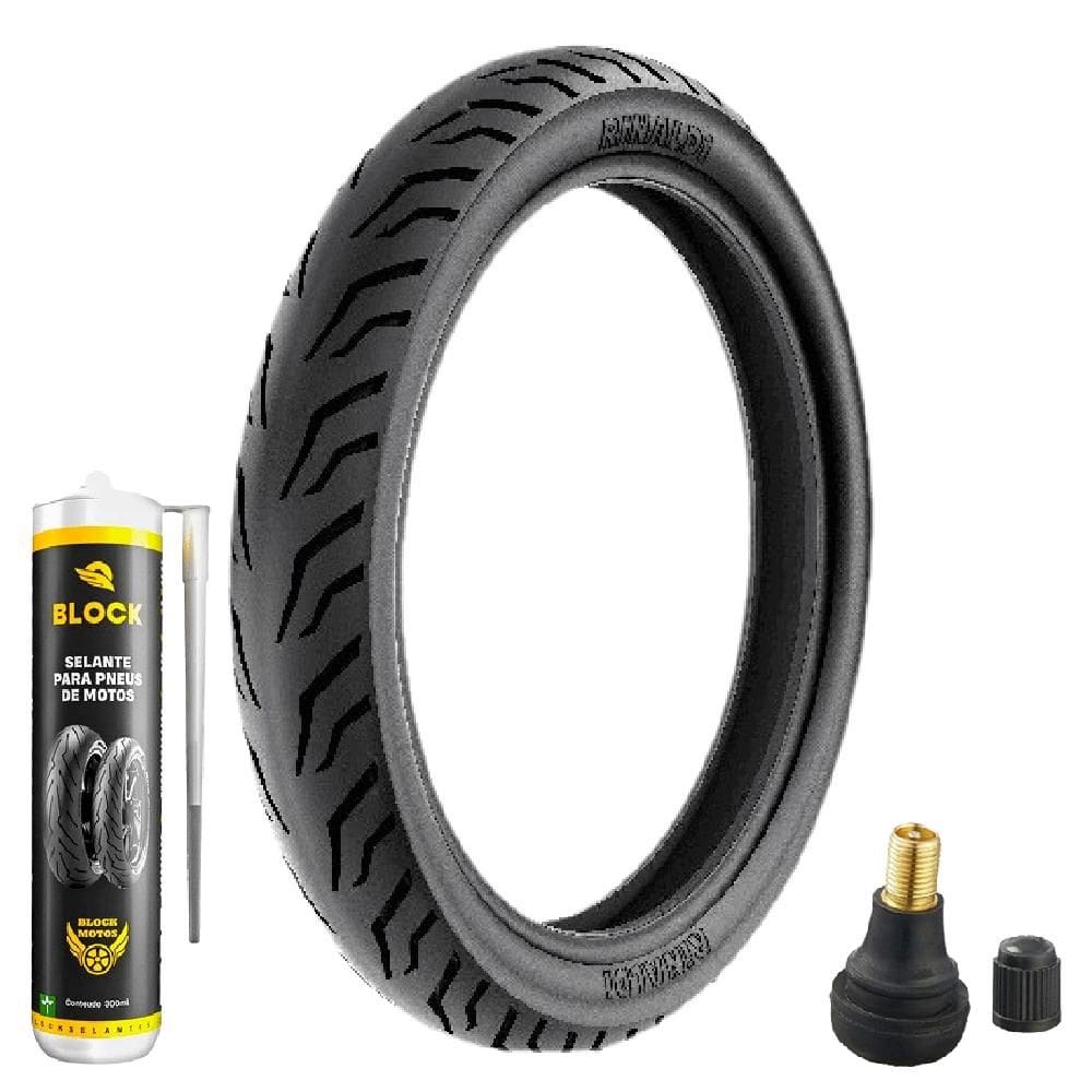 Pneu Cg 160 Gsr 150i 90/90-18 51p Tl Ss48 Rinaldi + Bico + Selante
