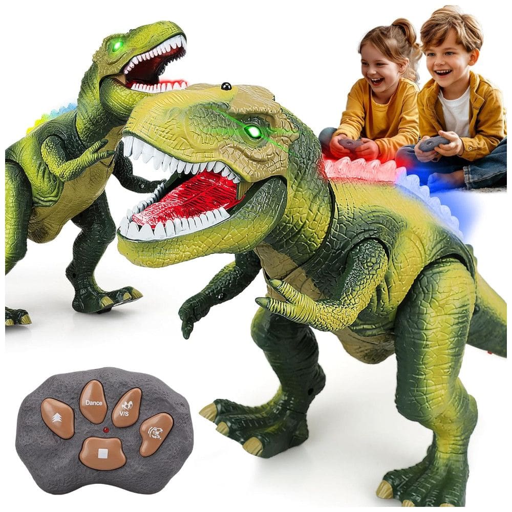 Dinossauro Robô Educativo de Controle Remoto para Crianças Acima de 3 Anos, STEAM Life, Verde