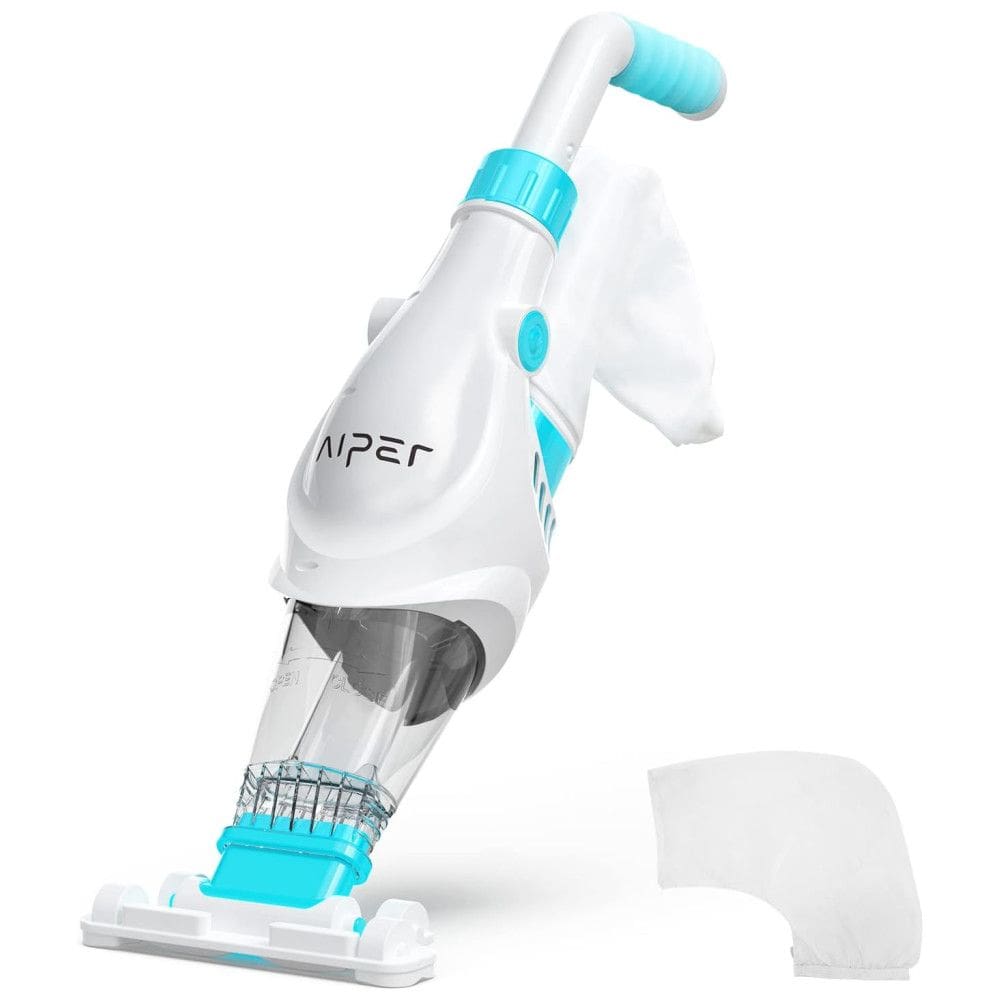 Aspirador de Piscina sem Fio, Recarregável com Autonomia da Bateria de 1H, Limpeza Profunda e Sucção Forte, 110V, AIPER P1111, Branco e Azul
