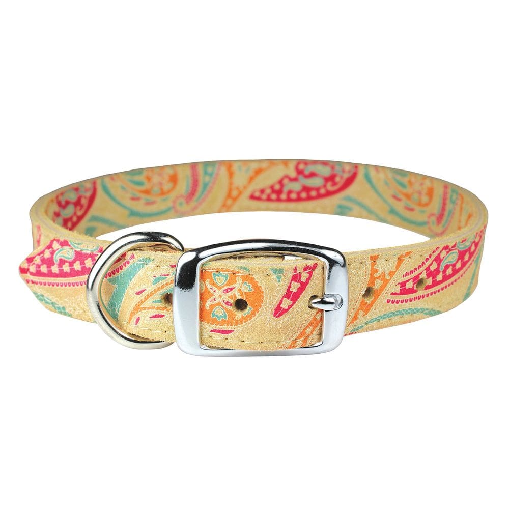 Coleira para cães OmniPet 6247 Sand Paisley Leather 30-41 cm
