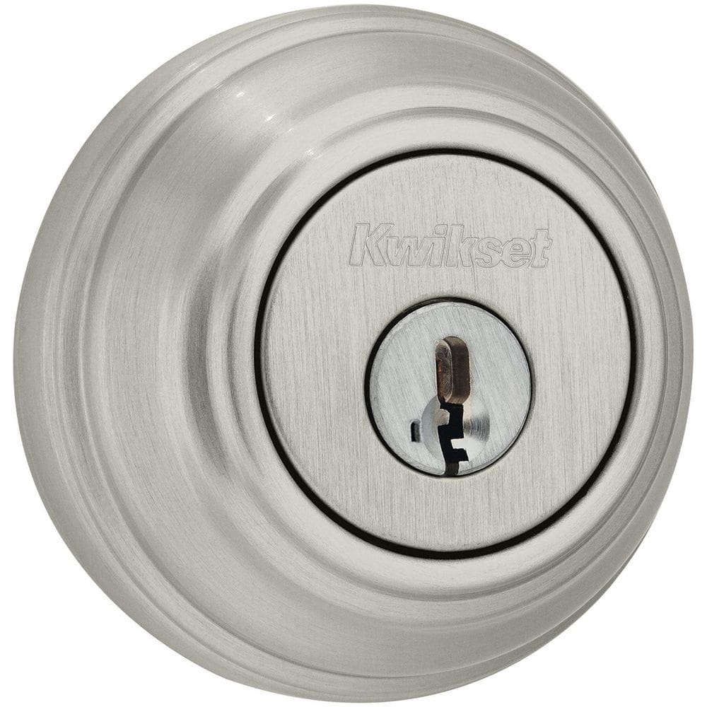 Fechadura de cilindro único Lock Kwikset 980 Deadbolt Satin Nickel