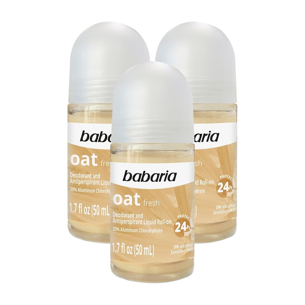 Desodorante antitranspirante Babaria 24H Protection 3 unidades de aveia fresca